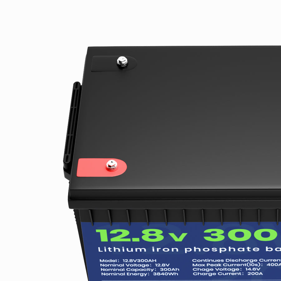 EVEREFFI 12.8V 300Ah Lithium Iron Phosphate Deep Cycle Battery with Battery Management System, Accumulators and batteries