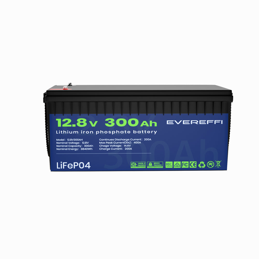 12.8V 300Ah Deep Cycle LiFePO4 Lithium Battery